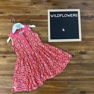 NWT Wildflowers Happy Go Lucky Libby Jean Knit Floral Pink Sleeveless Dress 4